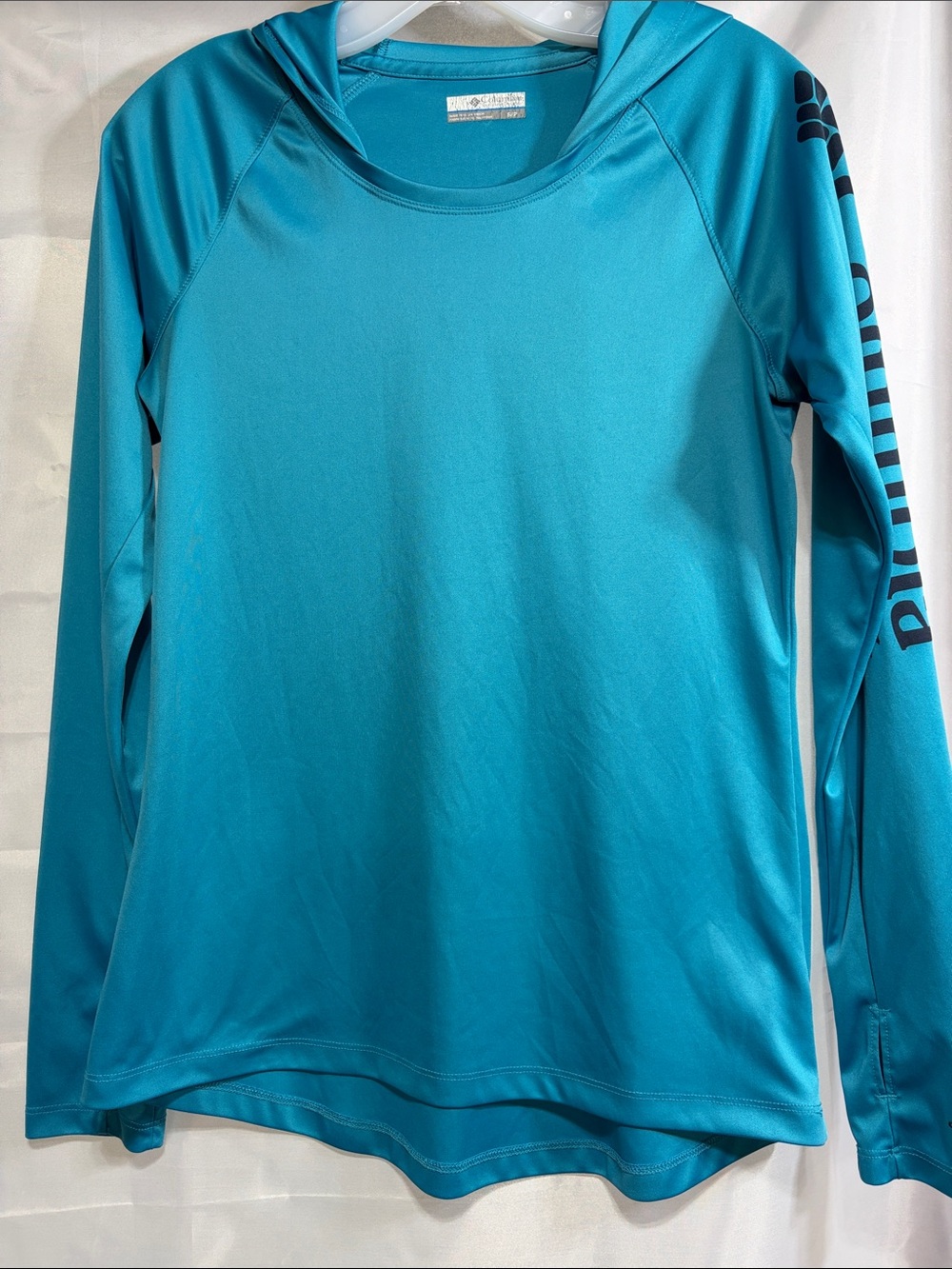 Columbia Hooded Performance Shirt - Aqua/Turquoise